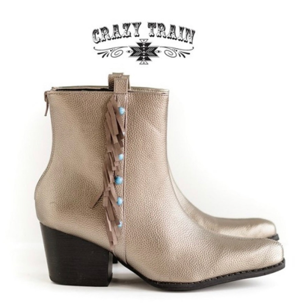 Crazy Train Bronze Booties